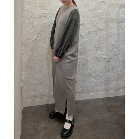US250CT018 セントラル裏毛 タイプライターコンボワンピース