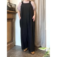 UT243PT013 トリプルワッシャーリネン　タックサロペット