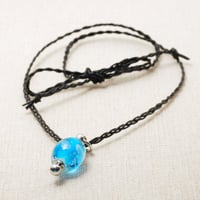 くらげ玉ネックレス・海のブルー（ a-1625）