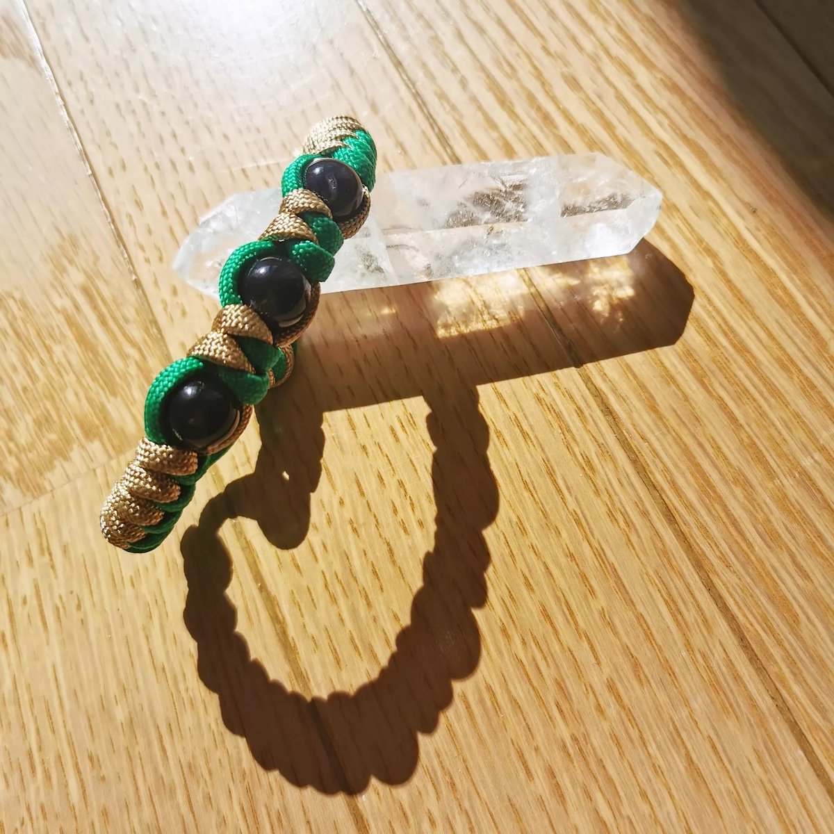 龍神さまパワーストーンパラコードブレスレット 金緑 | 328works 龍神さまパワーストーンパラコードブレスレット 金緑 | 328works