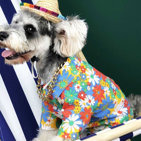犬服 春服 夏服 花柄 シャツ フラワー アロハシャツ 小型犬 中型犬 大型犬 犬の服 ドッグウェア