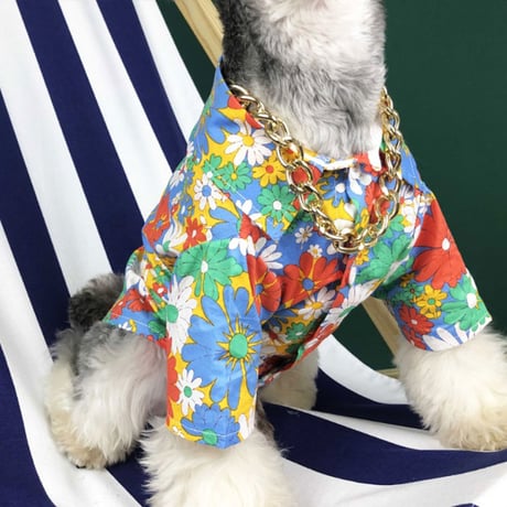 犬服 春服 夏服 花柄 シャツ フラワー アロハシャツ 小型犬 中型犬 大型犬 犬の服 ドッグウェア