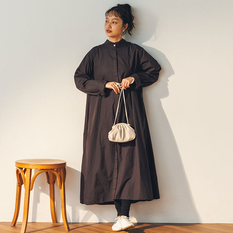 FR2GOLF ハウンドトゥース ワンピース BROAD CLOTH BACKTUCK FLYFRONT ONE-PIECE（ブロード バッ