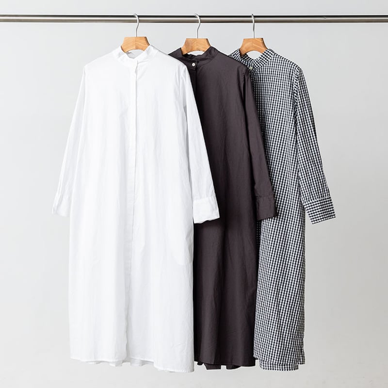 BROAD CLOTH BACKTUCK FLYFRONT ONE-PIECE（ブロード バッ
