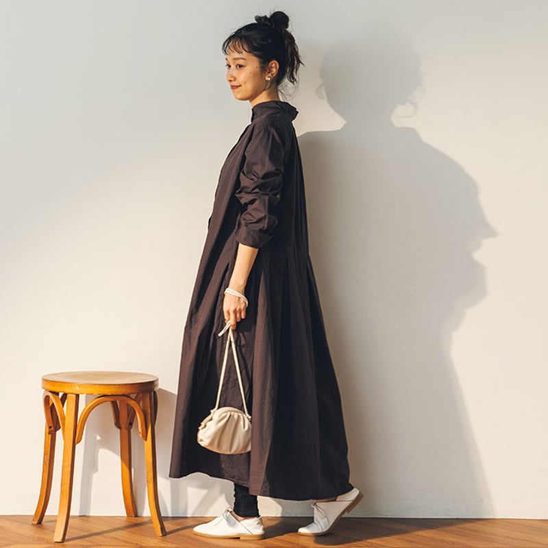 BROAD CLOTH BACKTUCK FLYFRONT ONE-PIECE（ブロード バッ