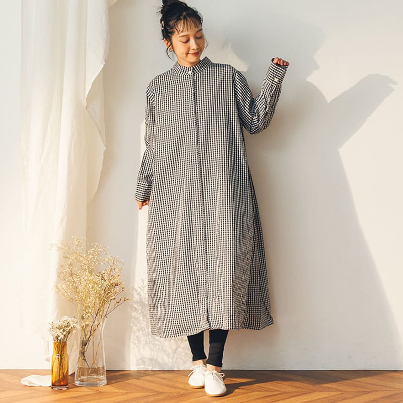 BROAD CLOTH BACKTUCK FLYFRONT ONE-PIECE（ブロード バッ