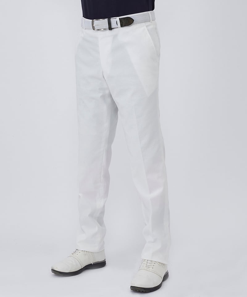 GIORGIO ARMANI シアサッカー ホワイトスラックス /QW239 MENS 表面から涼しくなる快適パンツ シアサッカーパンツ ホワイト