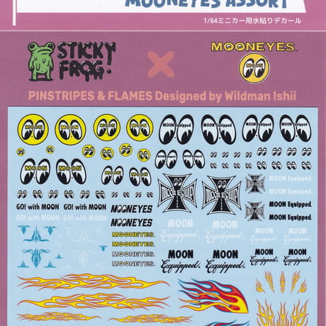 Sticky Frog 1/64 ダイキャストカーデカール MOONEYESアソート