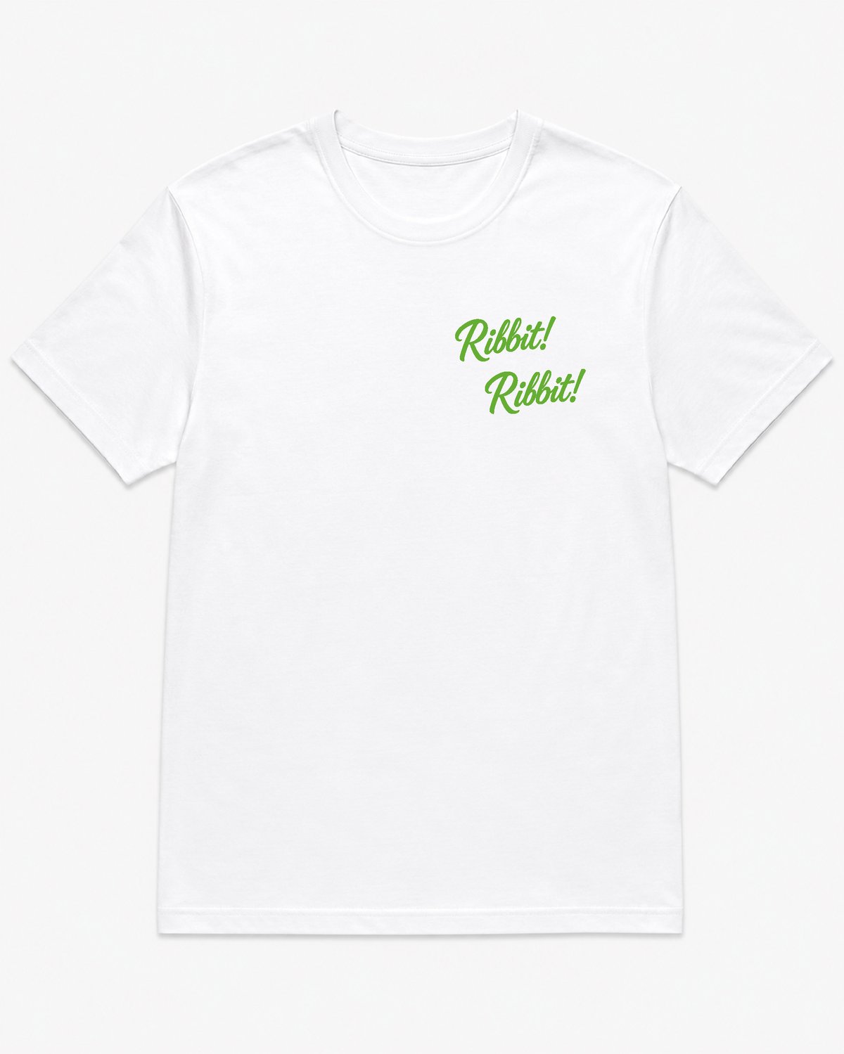 期間限定受注生産] Ribbit! ホワイトTシャツ | Sticky Frog