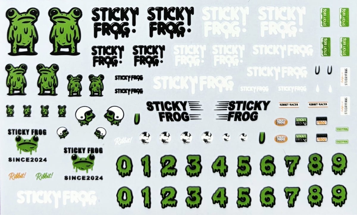 Sticky Frog 1/64 ダイキャストカーデカール STICKY FROGアソート |