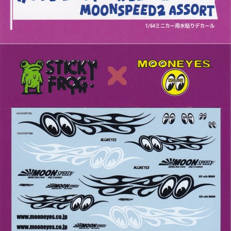 Sticky Frog 1/64 ダイキャストカーデカール MOON SPEED2アソート