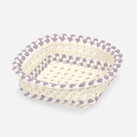 【クラフトバンド レシピ】縁ラインのミニトレイ