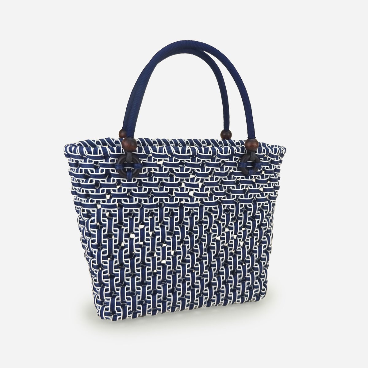 クラフトバンド レシピ】ハーフラインの切り替え模様のバッグ | M's