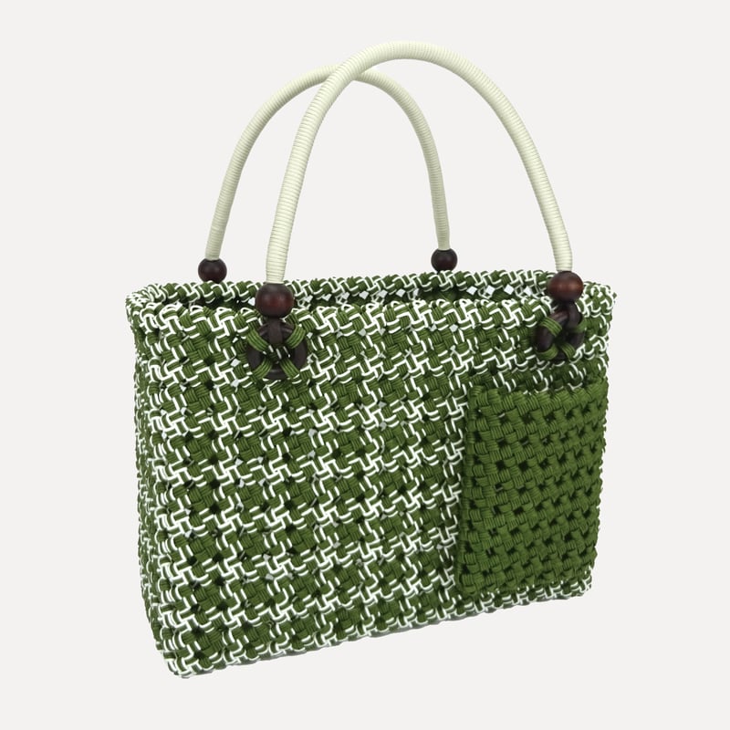 クラフトバンド レシピ】トリプルラインポケット付きバッグ | M's Factory