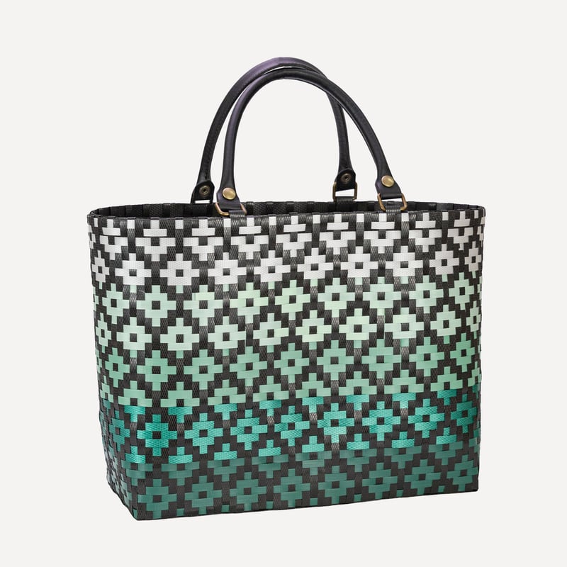 PPバンド レシピ】PPバンドのあじろ編みグラデーションバッグ | M's