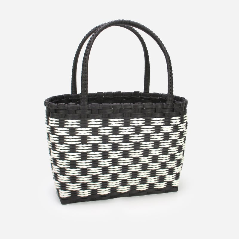 クラフトバンド レシピ】2本組カラフルループ市松模様のバッグ