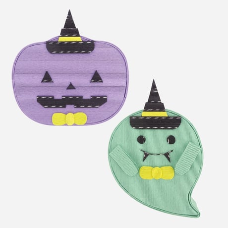 【クラフトバンド レシピ】かぼちゃとハロウィンおばけの小物入れ