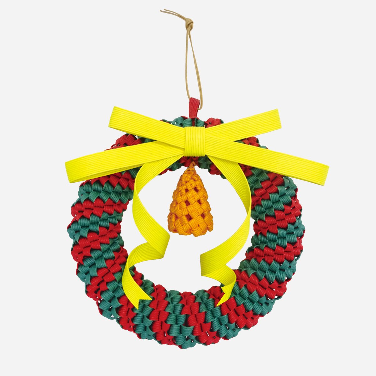 クラフトバンド レシピ】ベル付きクリスマスリース | M's Factory