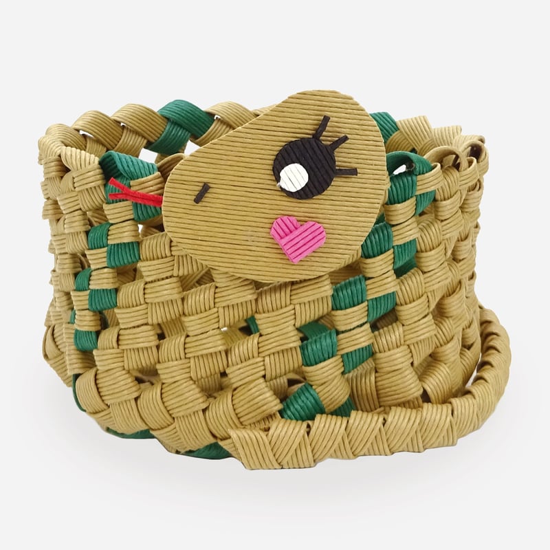 みやびちゃんページ　エコクラフト　クラフトバンド　かご Let's make a large basket bag with a pattern using a craft