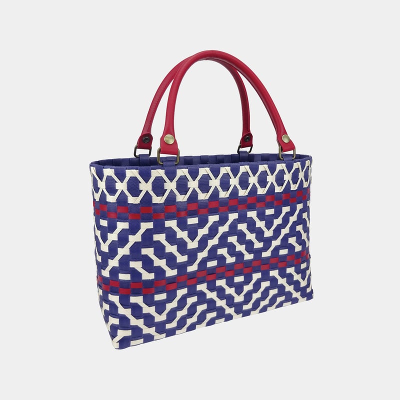 PPバンド レシピ】PPバンドの波模様のバッグ | M