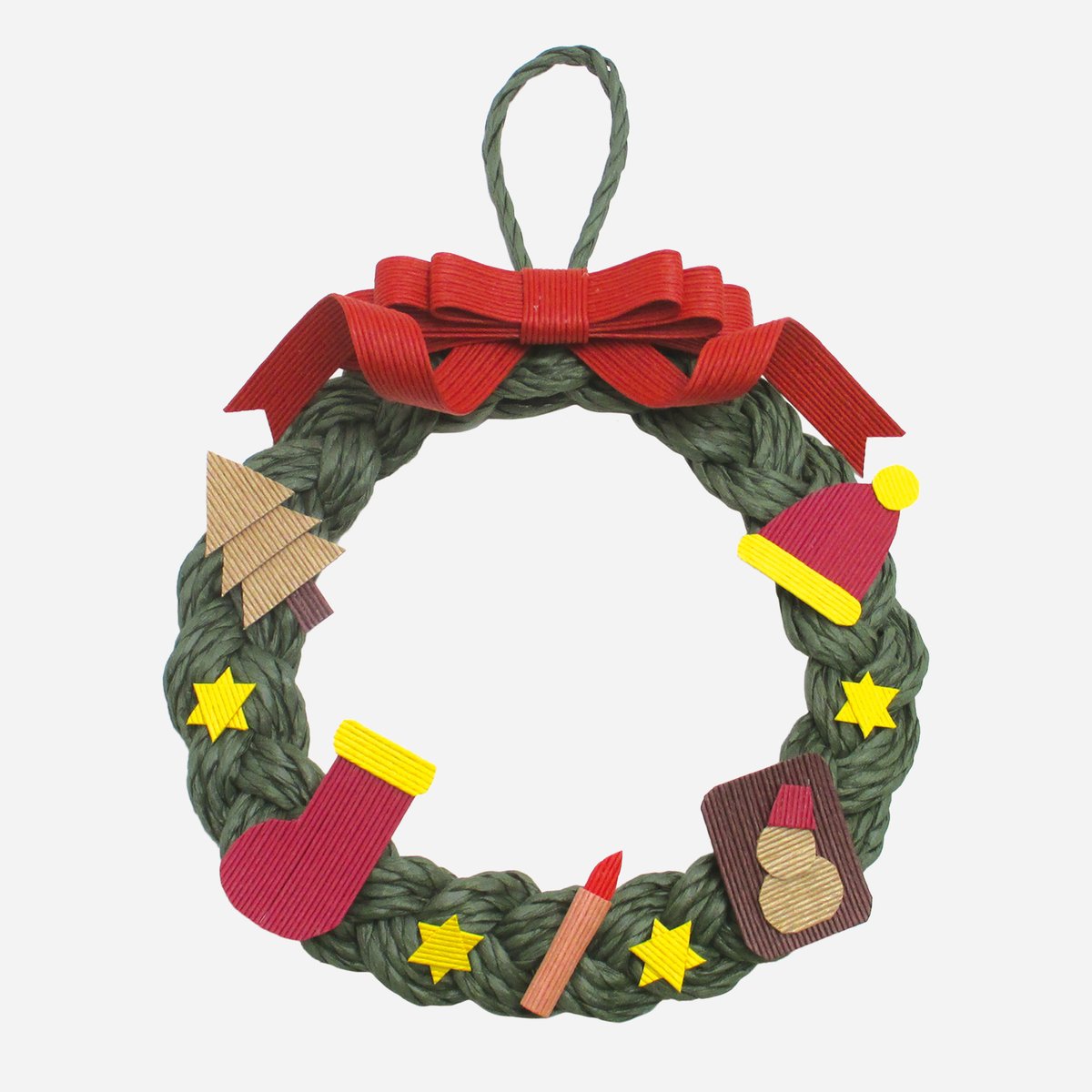 クラフトバンド レシピ】ループのクリスマスリース | M's Factory