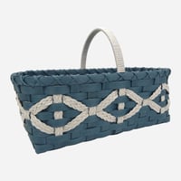 【クラフトバンド レシピ】ひし形模様のバスケット
