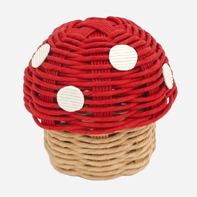 もーちゃんページ　クラフトバンド　きのこハウスと小物入れ もーちゃんページ クラフトバンド きのこハウスと小物入れ