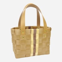 【PPバンド レシピ】ソフトPP木目のセンターストライプのバッグ