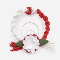 【クラフトバンド レシピ】紅白のしめ縄飾り