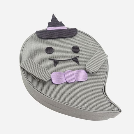 【クラフトバンド レシピ】かぼちゃとハロウィンおばけの小物入れ