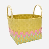 【PPバンド レシピ】PPバンドのお花柄のバスケット