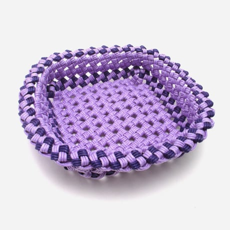 【クラフトバンド レシピ】縁ラインのミニトレイ