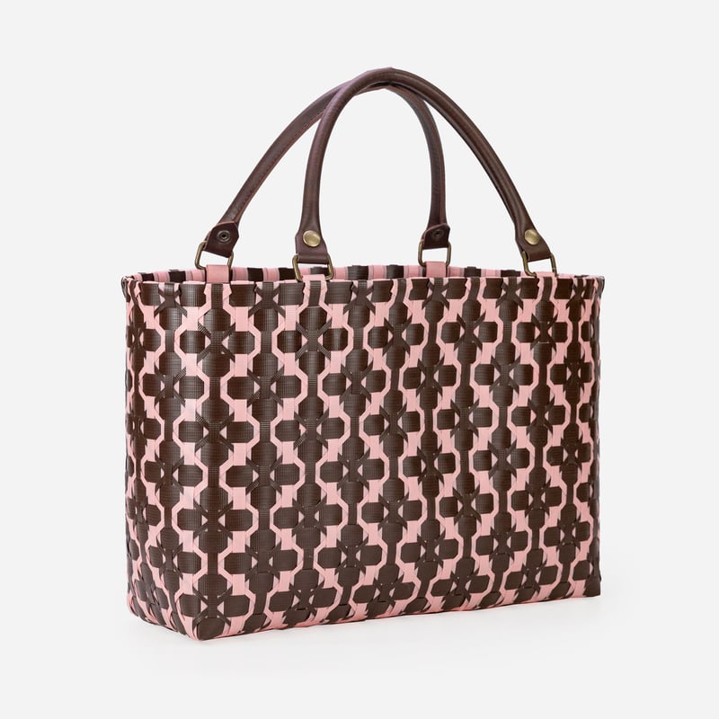 PPバンド レシピ】PPバンドのダマスク柄のバッグ | M's Factory