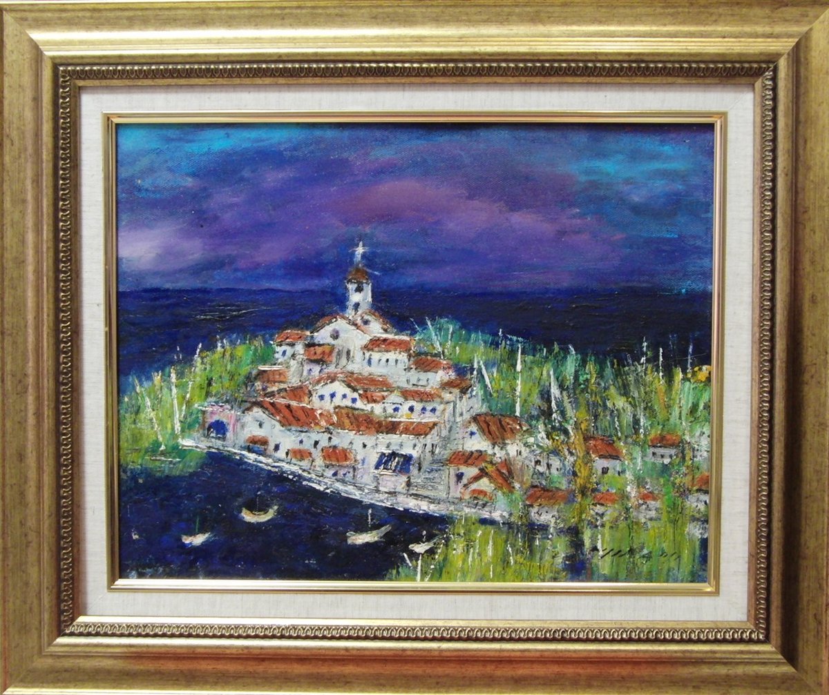 ☆武藤厚子 MUTOH ATSUKO 油彩 F4「微風」