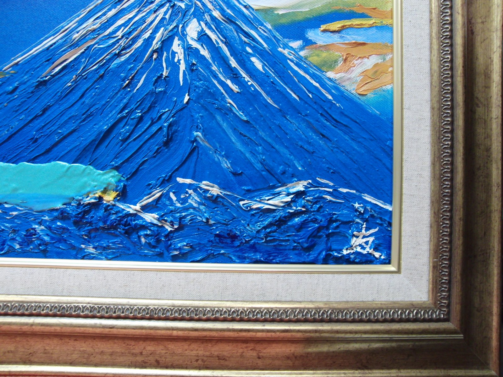 ≪国美協≫TOMOYUKI・友之、『富士山 風と湖』、油彩画、F6号：40,9×31