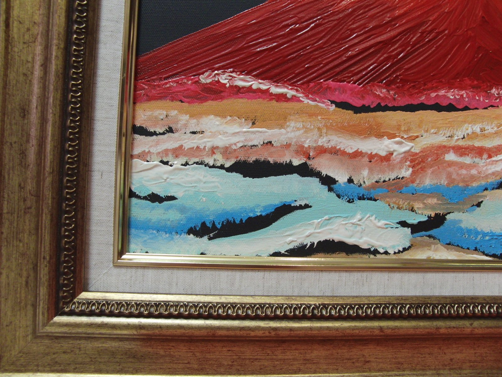 ≪国美協≫TOMOYUKI・友之、『一番星 富士山』、油彩画、F6号：40,9×31