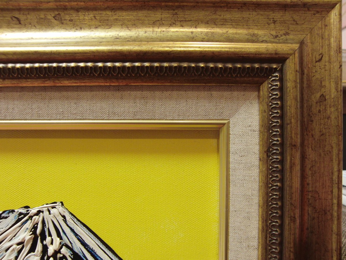 ≪国美協≫TOMOYUKI・友之、『富士山 青い月』、油彩画、F6号：40,9×31