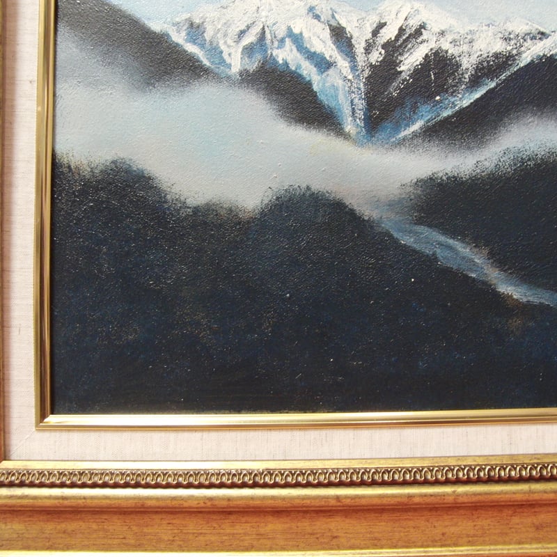 ≪国美協≫多田晴義、『白馬山連峰』、油彩画、F6号：40,9×31,8cm