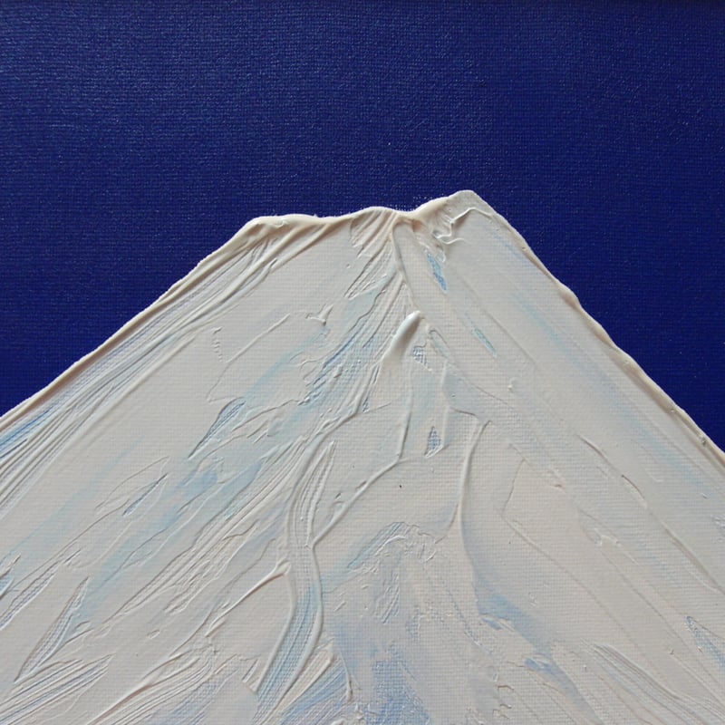 ≪国美協≫TOMOYUKI・友之、『紺碧の富士山』、油彩画、F6号：40,9×31,8cm、、...