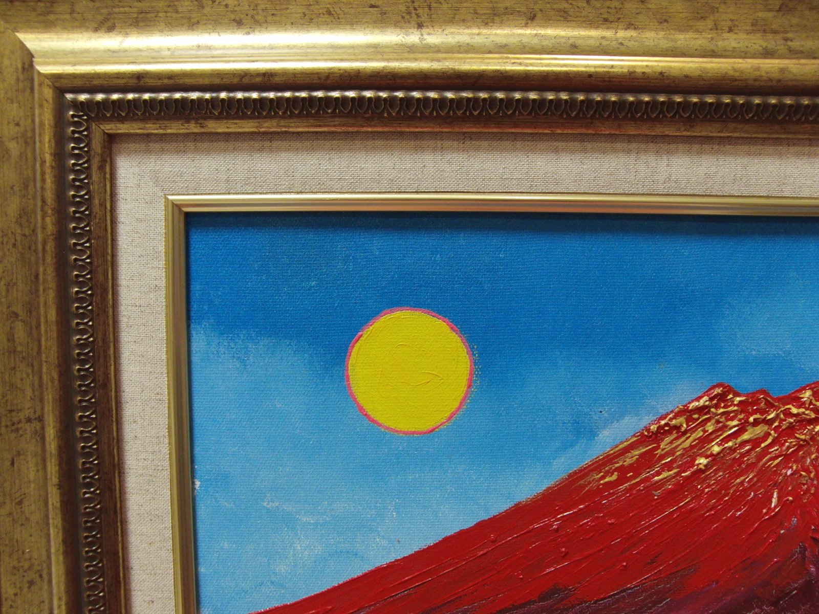 ≪国美協≫TOMOYUKI・友之、『富士山 赤富士』、油彩画、F6号：40,9×31