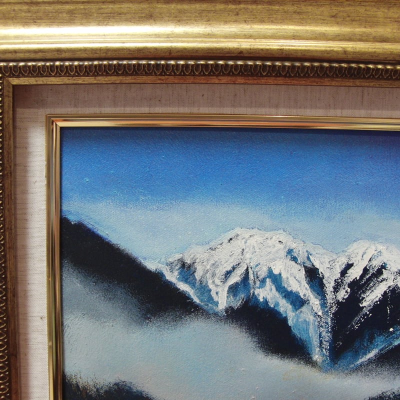 ≪国美協≫多田晴義、『白馬山連峰』、油彩画、F6号：40,9×31,8cm