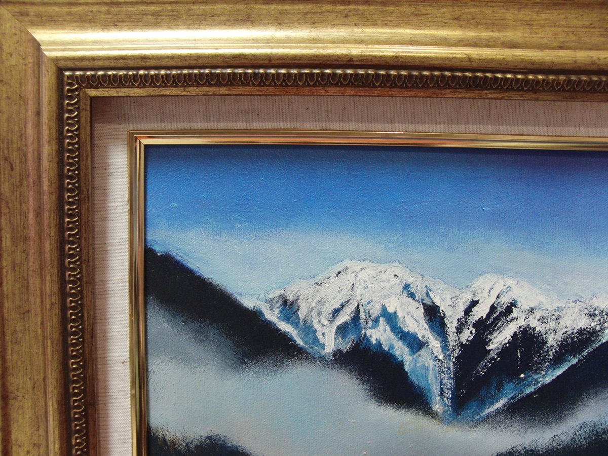 ≪国美協≫多田晴義、『白馬山連峰』、油彩画、F6号：40,9×31,8cm