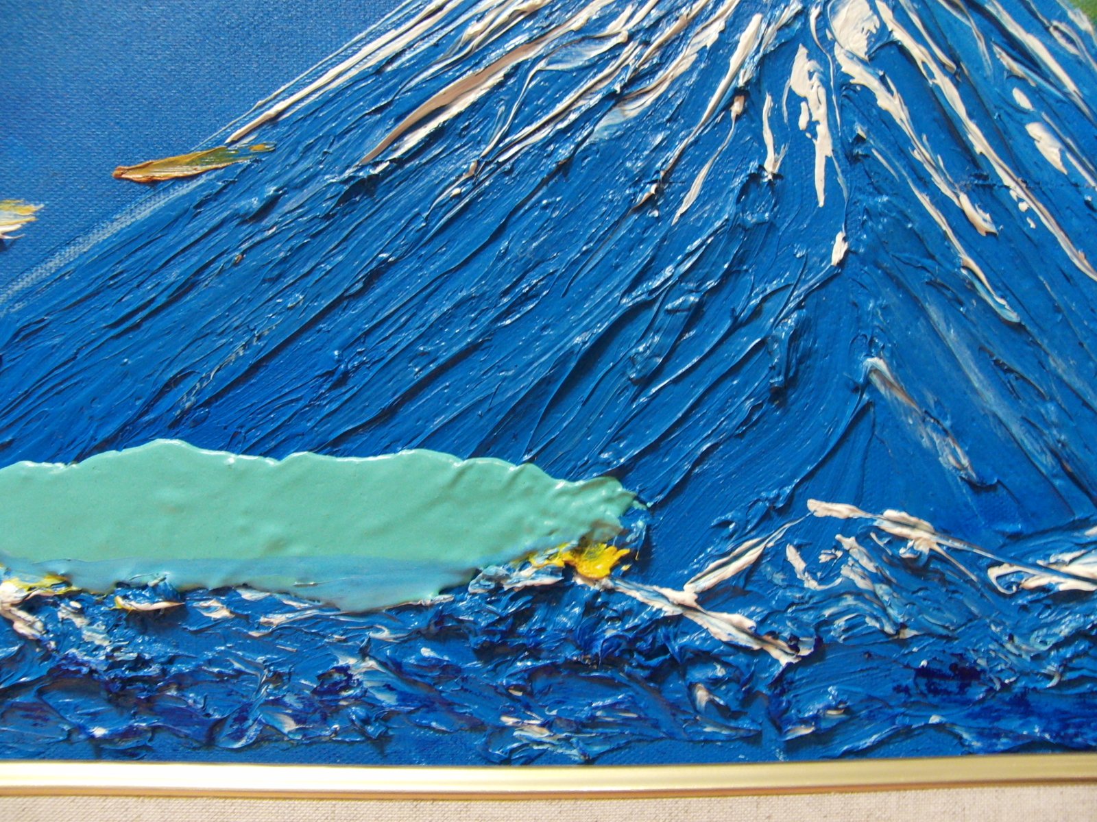 ≪国美協≫TOMOYUKI・友之、『富士山 風と湖』、油彩画、F6号：40,9×31