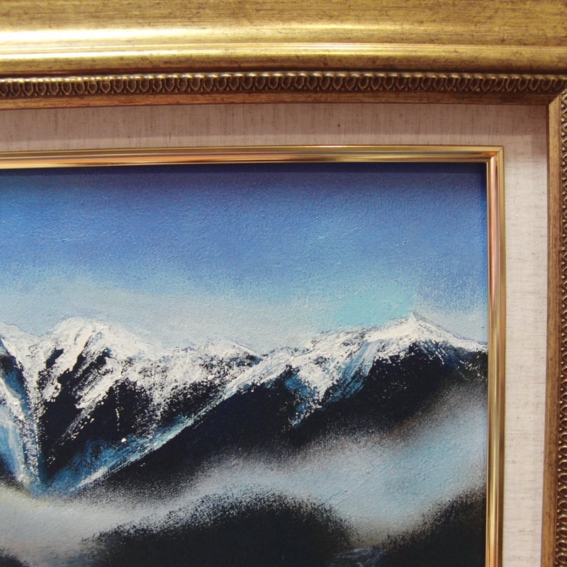 ≪国美協≫多田晴義、『白馬山連峰』、油彩画、F6号：40,9×31,8cm