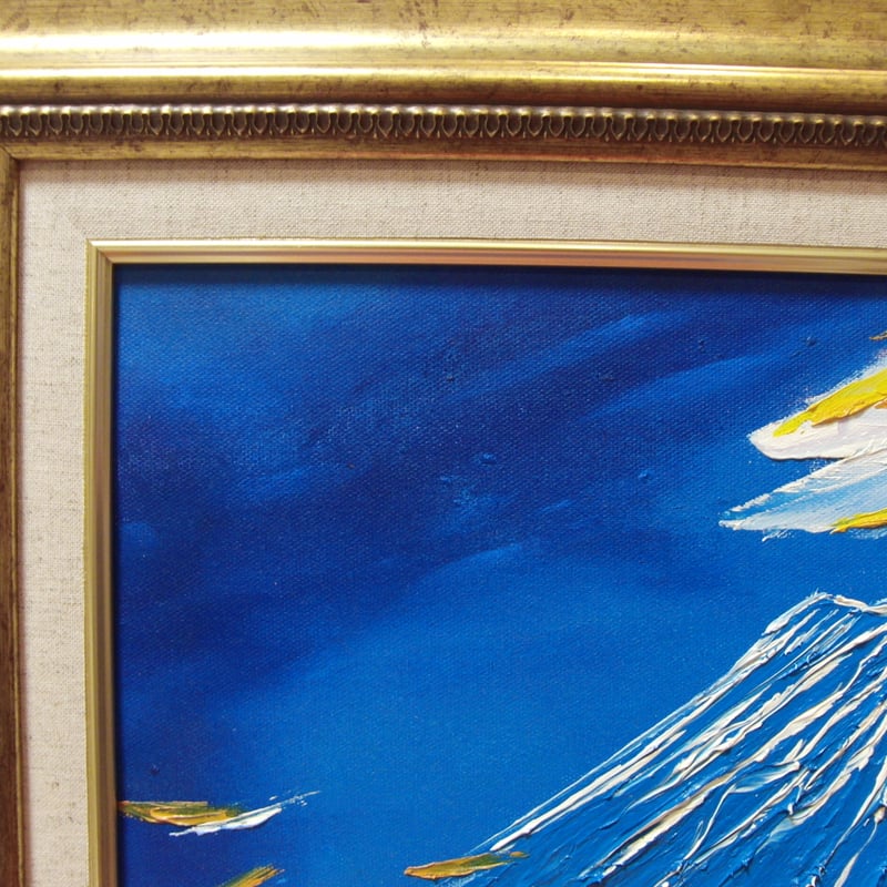 ≪国美協≫TOMOYUKI・友之、『富士山 風と湖』、油彩画、F6号：40,9×31