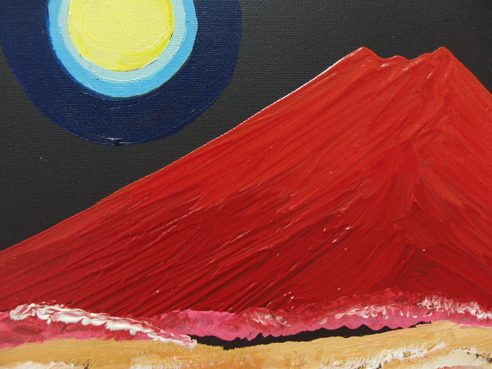 ≪国美協≫TOMOYUKI・友之、『一番星 富士山』、油彩画、F6号：40,9×31