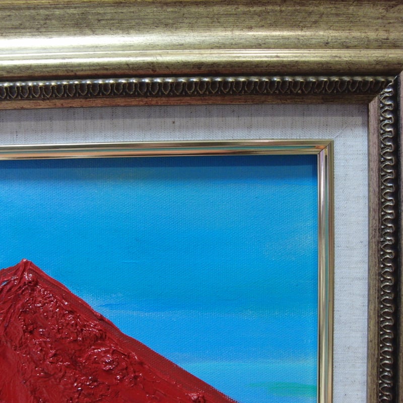 ≪国美協≫TOMOYUKI・友之、『赤富士』、油彩画、F6号：40,9×31,8cm