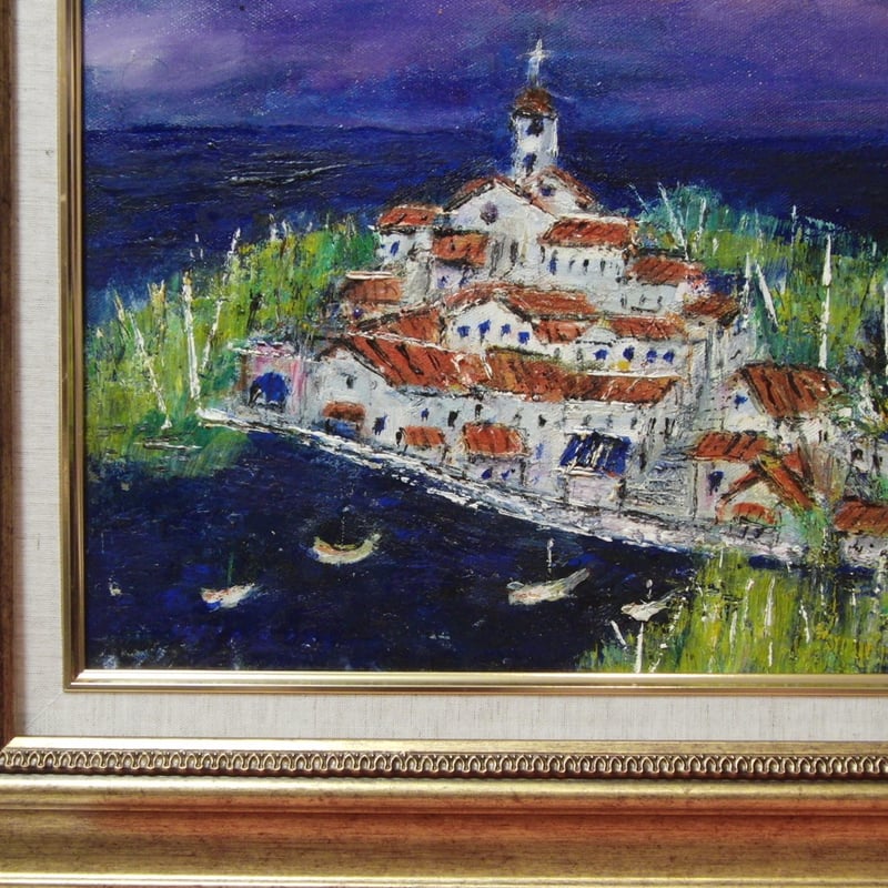 南 美穂子 油絵絵画 サイズ額含む横約60×縦53×厚さ