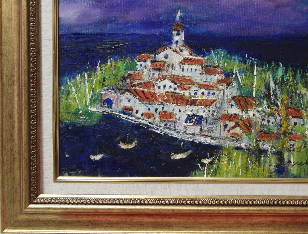 油絵 油彩オリジナル原画 南美穂子 花 薔薇を見つめる女性 ０号 サイン入り 油絵 油彩オリジナル原画 南美穂子 花 薔薇を見つめる女性 0号 サイン