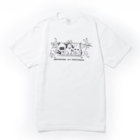 鳥獣戯画×けだまりあん　Tシャツ　ホワイト